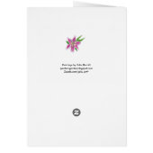 Karrierekarte mit Stargazer Lilie (Hinten)