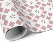 Karriertes Arabesque-Wrapping-Papier Geschenkpapier (Rolleneckpunkt)