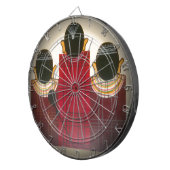 Karriertes Portrait der Masai-Familie Dartscheibe (Vorderseite rechts)