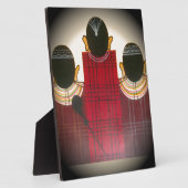 Karriertes Portrait der Masai-Familie Fotoplatte (Seite)