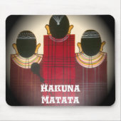 Karriertes Portrait der Masai-Familie Mousepad (Vorne)