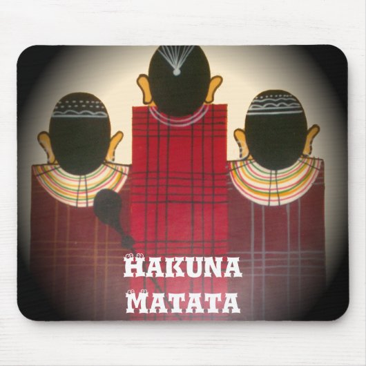 Karriertes Portrait der Masai-Familie Mousepad (Vorne)