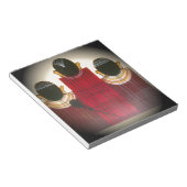 Karriertes Portrait der Masai-Familie Notizblock (angewinkelt)