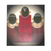 Karriertes Portrait der Masai-Familie Notizblock (Vorderseite)