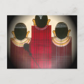 Karriertes Portrait der Masai-Familie Postkarte (Vorderseite)