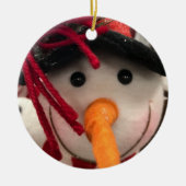 "KARROT NOSED SNOWMAN ORNAMENT** UND GESCHENKE KERAMIK ORNAMENT (Vorne)