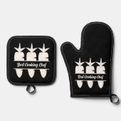 Karrots Monogram Ofenhandschuh & Topflappen-Set (Vorderseite)