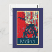 Karrozin in Mdina Postkarte (Vorne/Hinten)