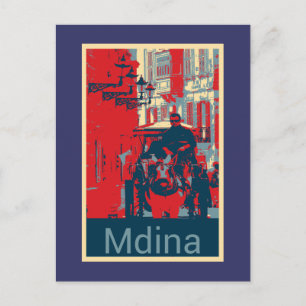 Karrozin in Mdina Postkarte