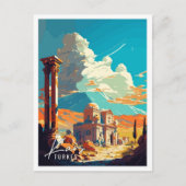 Kars Turkey Vintage Reise Illustration Postkarte (Vorderseite)