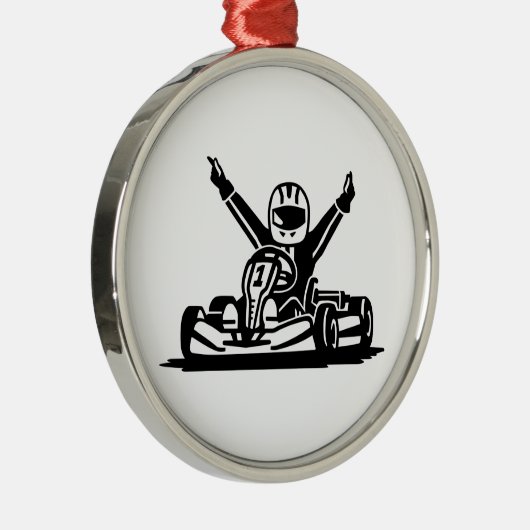 Kart-Gewinner Silbernes Ornament (Rechts)