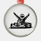 Kart-Gewinner Silbernes Ornament (Vorne)
