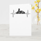 Kart Go-Kart Kart Racing Heartbeat Line Geschenk Karte (Gelbe Blume)