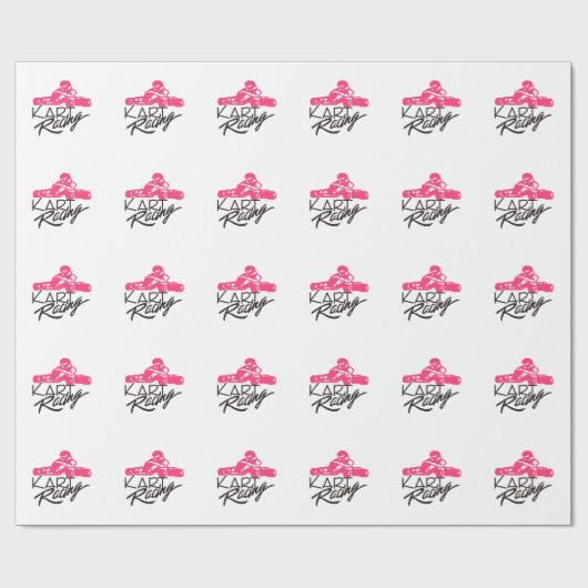 Kart Laufen Geschenkpapier (Flach)