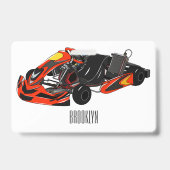 Kart racing Cartoon Illustration Ausweis (Rückseite)