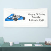 Kart racing Cartoon Illustration Banner (Messe)