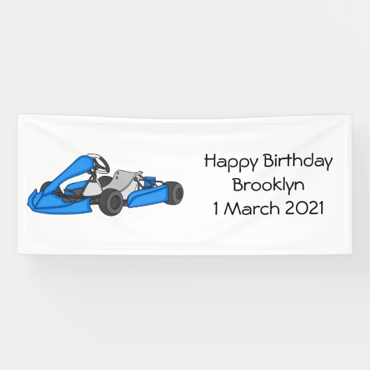Kart racing Cartoon Illustration Banner (Horizontal)
