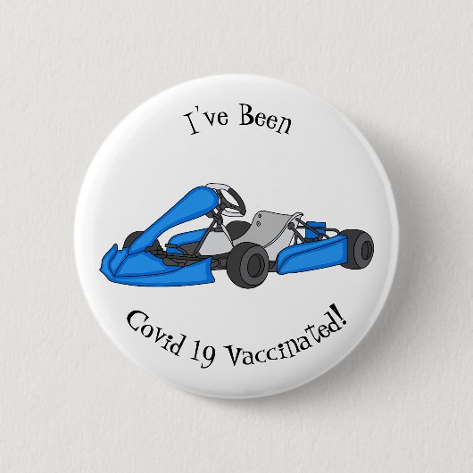 Kart racing Cartoon Illustration Button (Vorderseite)