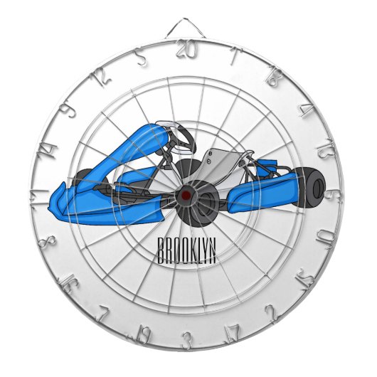 Kart racing Cartoon Illustration Dartscheibe (vorne)