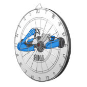 Kart racing Cartoon Illustration Dartscheibe (Vorderseite rechts)