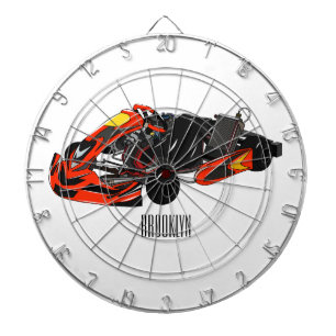 Kart racing Cartoon Illustration Dartscheibe