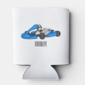 Kart racing Cartoon Illustration Dosenkühler (Rückseite)