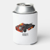 Kart racing Cartoon Illustration Dosenkühler (Kanne Rückseite)