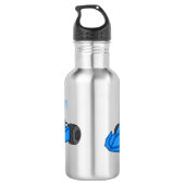 Kart racing Cartoon Illustration Edelstahlflasche (Rückseite)