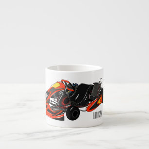 Kart racing Cartoon Illustration Espressotasse