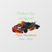 Kart racing Cartoon Illustration Fensteraufkleber (Blatt)