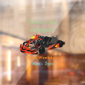 Kart racing Cartoon Illustration Fensteraufkleber (Blatt 2)