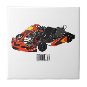 Kart racing Cartoon Illustration Fliese