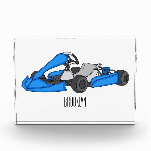 Kart racing Cartoon Illustration Fotoblock (Vorderseite)