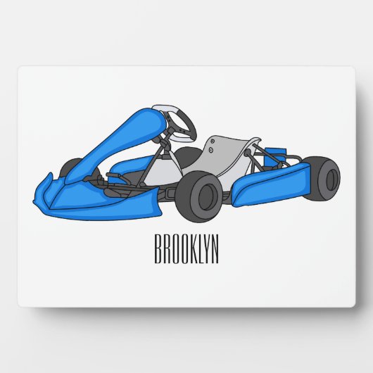 Kart racing Cartoon Illustration Fotoplatte (Vorderseite)