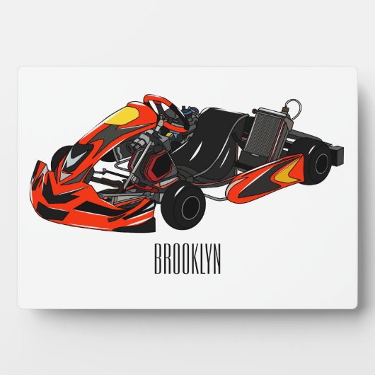 Kart racing Cartoon Illustration Fotoplatte (Vorderseite)
