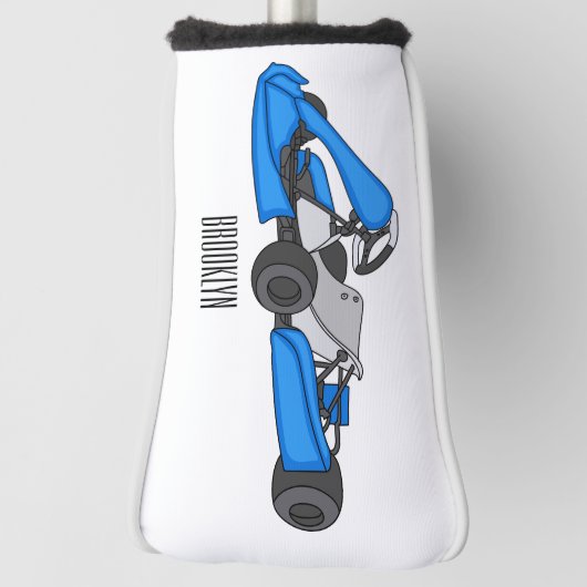 Kart racing Cartoon Illustration Golf Headcover (Rotieren 90)