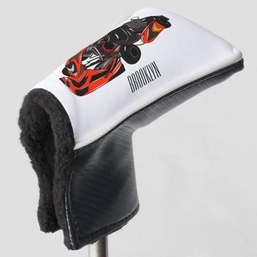 Kart racing Cartoon Illustration Golf Headcover (3/4 Vorderseite)