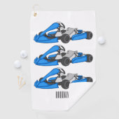 Kart racing Cartoon Illustration Golfhandtuch (Insitu)