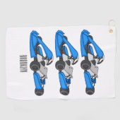 Kart racing Cartoon Illustration Golfhandtuch (Horizontal)