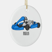 Kart racing Cartoon Illustration Keramik Ornament (Rechts)