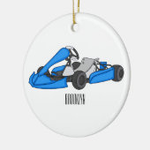Kart racing Cartoon Illustration Keramik Ornament (Links)