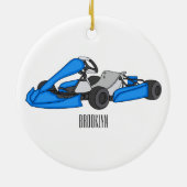 Kart racing Cartoon Illustration Keramik Ornament (Hinten)