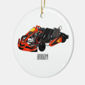 Kart racing Cartoon Illustration Keramik Ornament (Links)