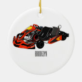 Kart racing Cartoon Illustration Keramik Ornament (Hinten)