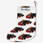 Kart racing Cartoon Illustration Kleiner Weihnachtsstrumpf (Rückseite)