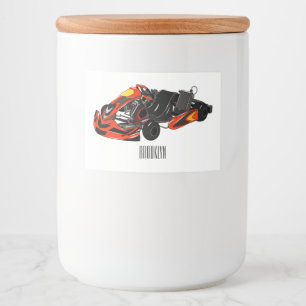 Kart racing Cartoon Illustration Lebensmitteletikett