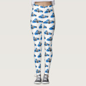 Kart racing Cartoon Illustration Leggings (Vorderseite)