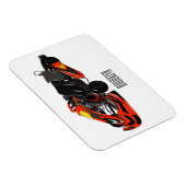 Kart racing Cartoon Illustration Magnet (Rechte Seite)