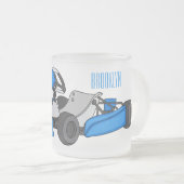 Kart racing Cartoon Illustration Mattglastasse (VorderseiteRechts)