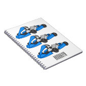 Kart racing Cartoon Illustration Notizblock (Rechte Seite)